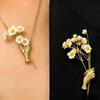 Alloy Hand-Held Flower Necklace Brooch Versatile Suit Pin Accessories For Daily Wear Parties Gifting