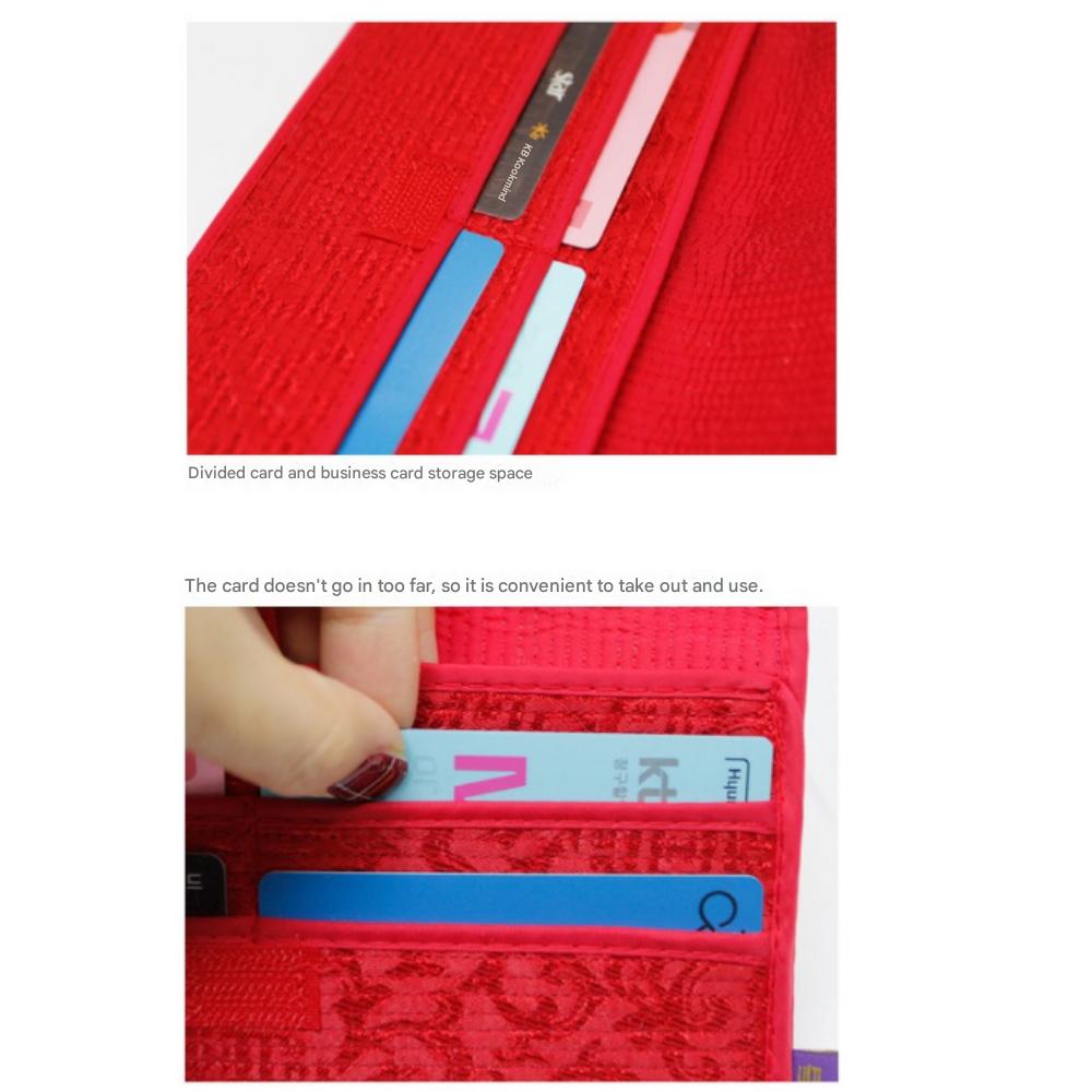 Colorful Silk Korean Quilted Long Wallet