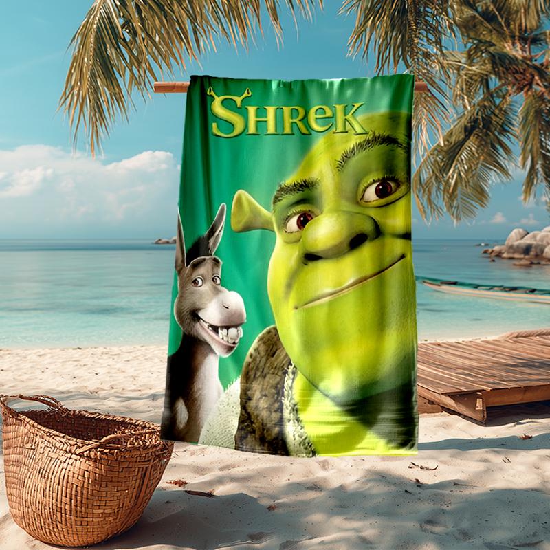 Ultra-Soft Beach Towel with Shrek Theme,Ideal for Pool - Camping, Diving - Perfect Travel Essential, Vibrant Beach Towel.
