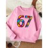 European Sizes New Stylish And Comfortable Round-Neck Sweatshirt for Kids, Featuring Trendy And Cute Print Designs, Suitable for Ages 3 And Up
