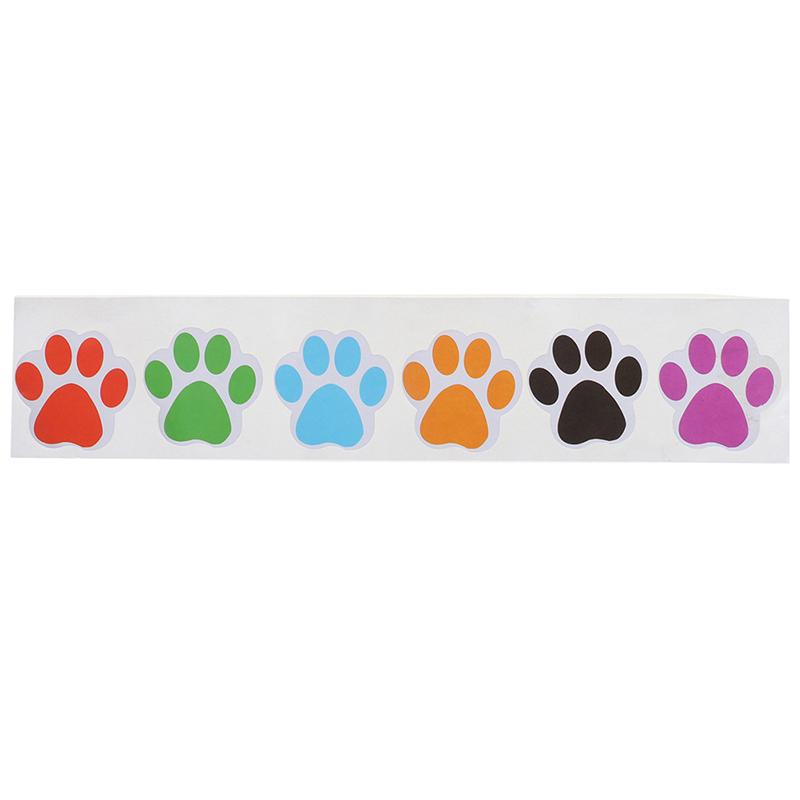 500Pcs Colorful Paw Print Stickers Dog Cat Paw Labels Stickers Reward Sticker