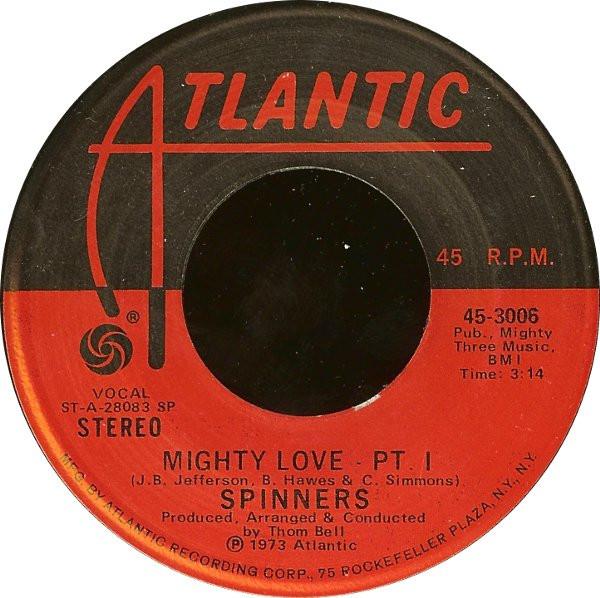 

7inch Record SPINNERS - Mighty Love 453006 Atlantic 1973 US Soul/Funk Used