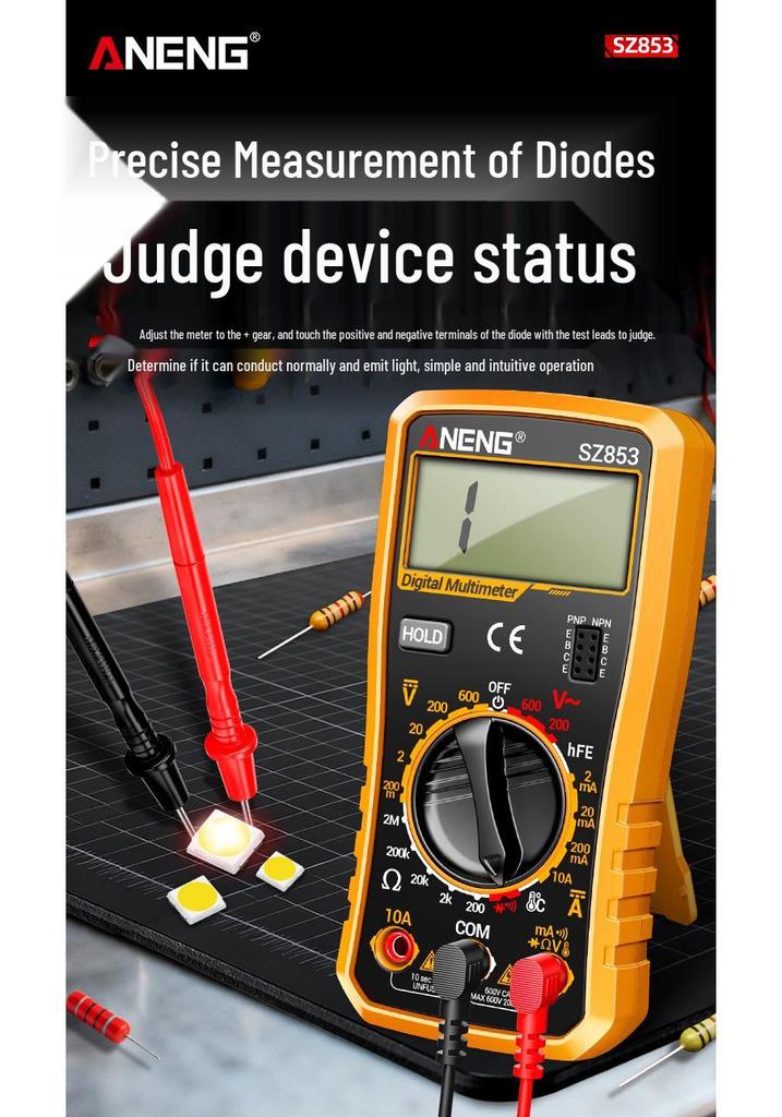 High-Precision Digital Multimeter for Electricians: Multi-Function, Portable, Data Hold Feature