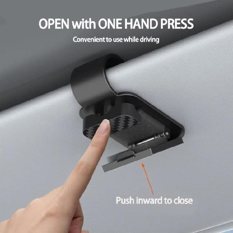 ABS Materials Car Sunglasses Holder With Soft Padding Multipurpose Organizers for Glasses Tickets Quick Installation