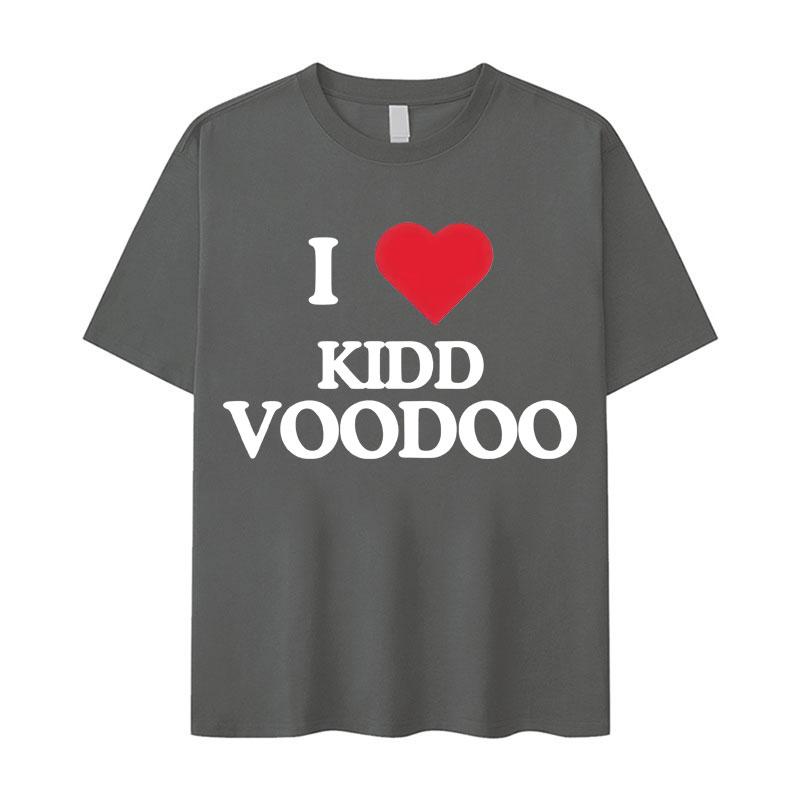 I Love Kidd Voodoo Album Tour 2025 Pattern Tshirt Summer Mens Women Hiphop Classic Pure Cotton Hot Sale Pop Tshirt Teenagers