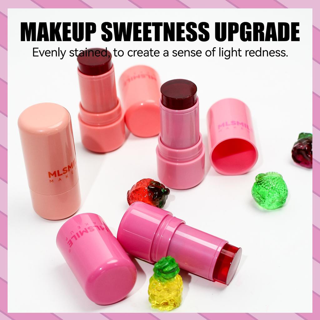 Lip and Cheek Jelly Blush Naturally Brightening Blush Stick Color Q Elastic Grooming Color Rendering Rouge Cream