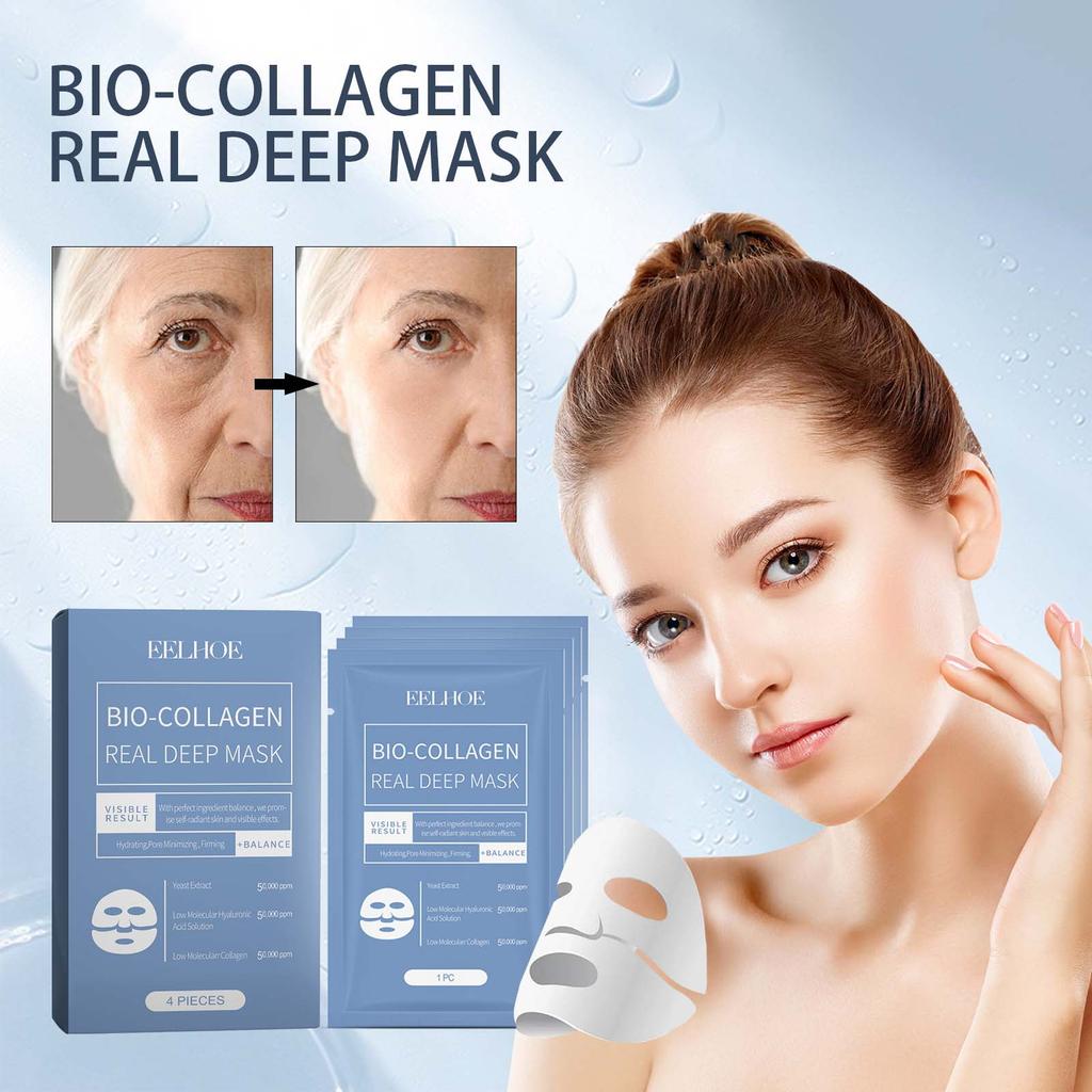 EELHOE Collagen Mask Hydrating Facial Skin Moisturizing Brightening Collagen Mask