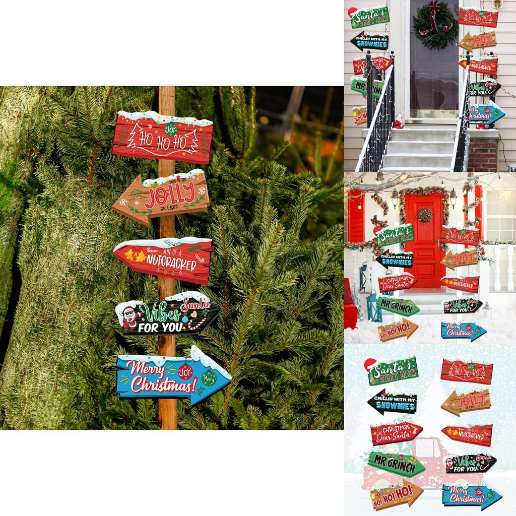 Christmas Celebrations Signage With Colorful Paper Indications For Festive Yard Decor