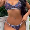 2025 European & American Women's Sexy Split Print Bikini Swimsuit