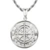 New Coin Jewelry Necklace Men Women Waterproof Compass Lion ST CHRISTOPHE 18K Gold Plated Stainless Steel Coin Necklace Pendant