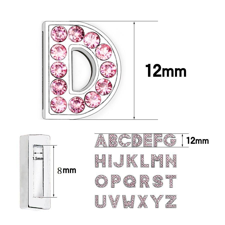 New Design Fashion Handmade DIY Alloy Bag Necklace Bracelet Accessory Jewelry Bulk Diamond Letter Charms