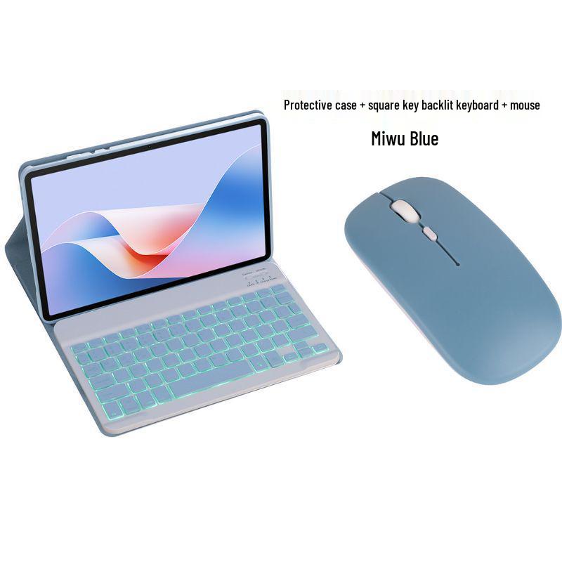 Baixuelang G6 Tablet Learning Machine with Bluetooth Keyboard, Drop-Proof Silicone Case, and Full Coverage Protection