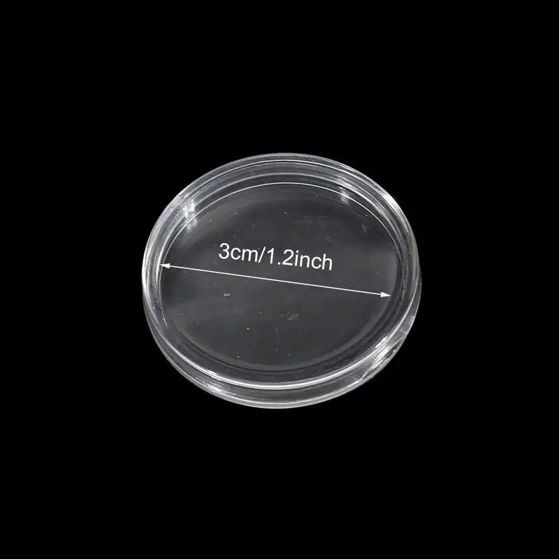 100pcs Coin Capsules with Gasket Storage Box Round Plastic Commemorative Coin Collection Case