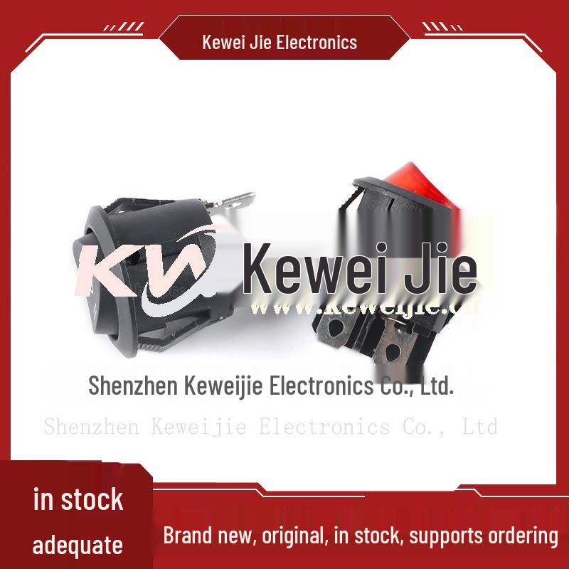 Round Rocker Switch KCD1 with Light: 2-Position 2-Pin, 3-Position 3-Pin, 2-Position 3-Pin, 2-Position 4-Pin