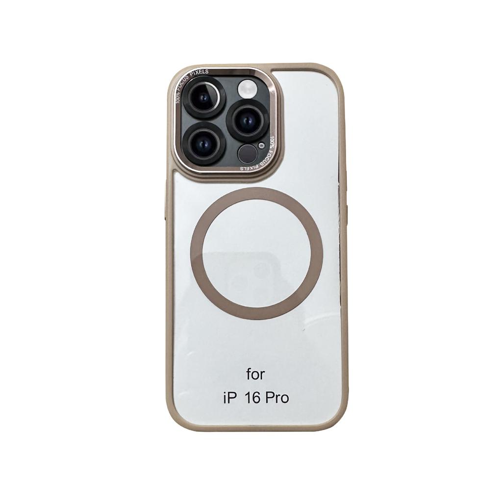 Fine shield is suitable for Apple 16 mobile phone case without tail, magnetic suction iphone14 acrylic 15promax anti-drop hard case.