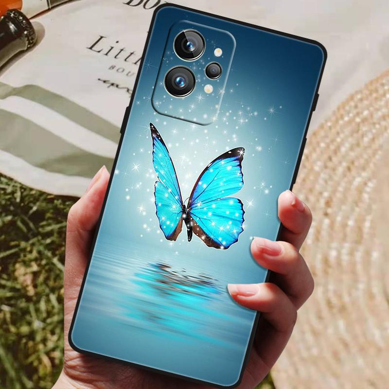 Funda para Realme GT2 Pro 5G TPU Parachoques Negro Silicona Protectora Funda para Realme GT 2 Pro Funda de Teléfono GT2 Pro 2PRO 2022 Capas