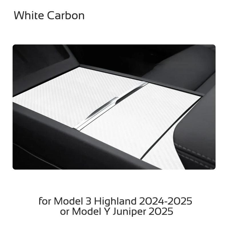 For Tesla Model 3 Highland 2024 Y Juniper 2025 Center Console Cover Protector Sticker Central Control Panel Film Car Accessories