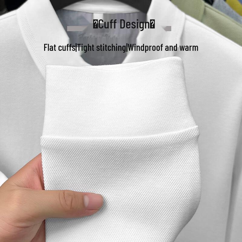 Men's 100% Cotton Long-Sleeve Polo Shirt