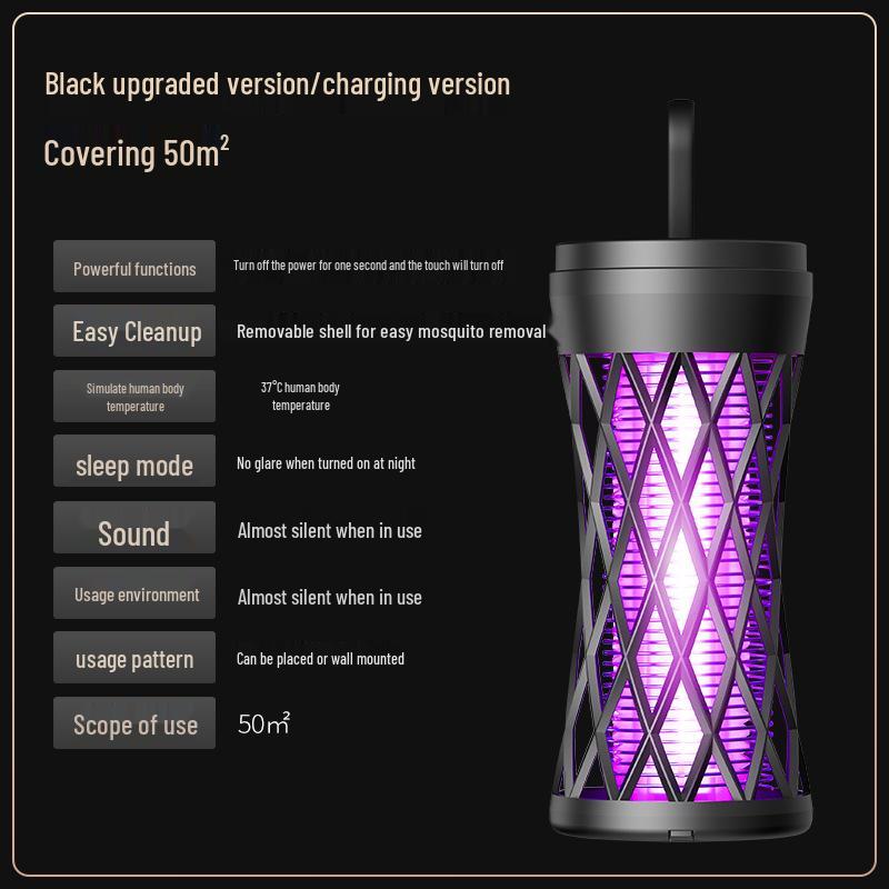 2025 USB Electric Shock Mosquito Killer & Repellent Lamp for Indoor/Outdoor Use