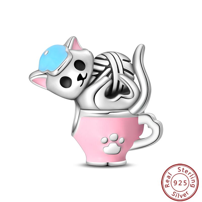 Cute Cat And Dog Series Copper Moon Butterfly Paw Print Charms 3Mm Diy Fine Jewelry Gifts Making