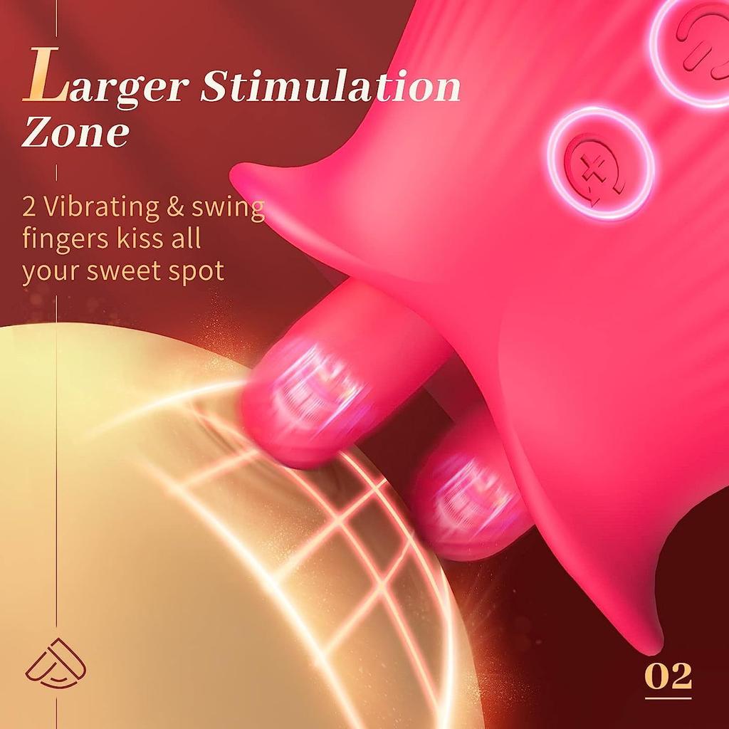 New Romantic Flower Yin Emperor Nipple Teaser for Women's Tongue Adding Absorption and Vibration for Masturbation Adult Products