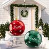 2pcs 60cm Inflatable Christmas Balls Outdoor Yard Large PVC Inflatable Balls Set XMAS Ornaments Christmas Party Decorations 2025