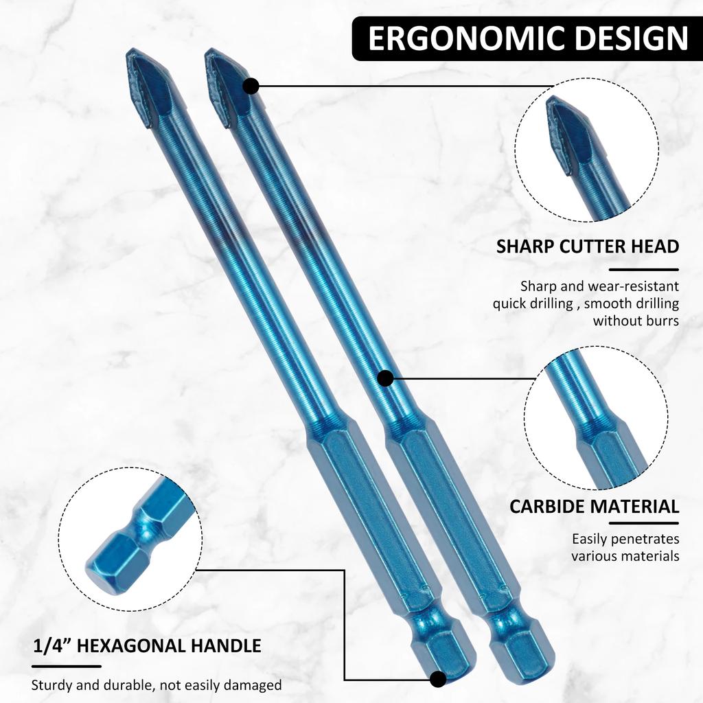8Pcs Crooked Tip Eccentric Drill Bit Set Tilted Eccentric Drill 1/4inch 5/16inch 3/8inch 1/2inch Alloy Eccentric Drill Set