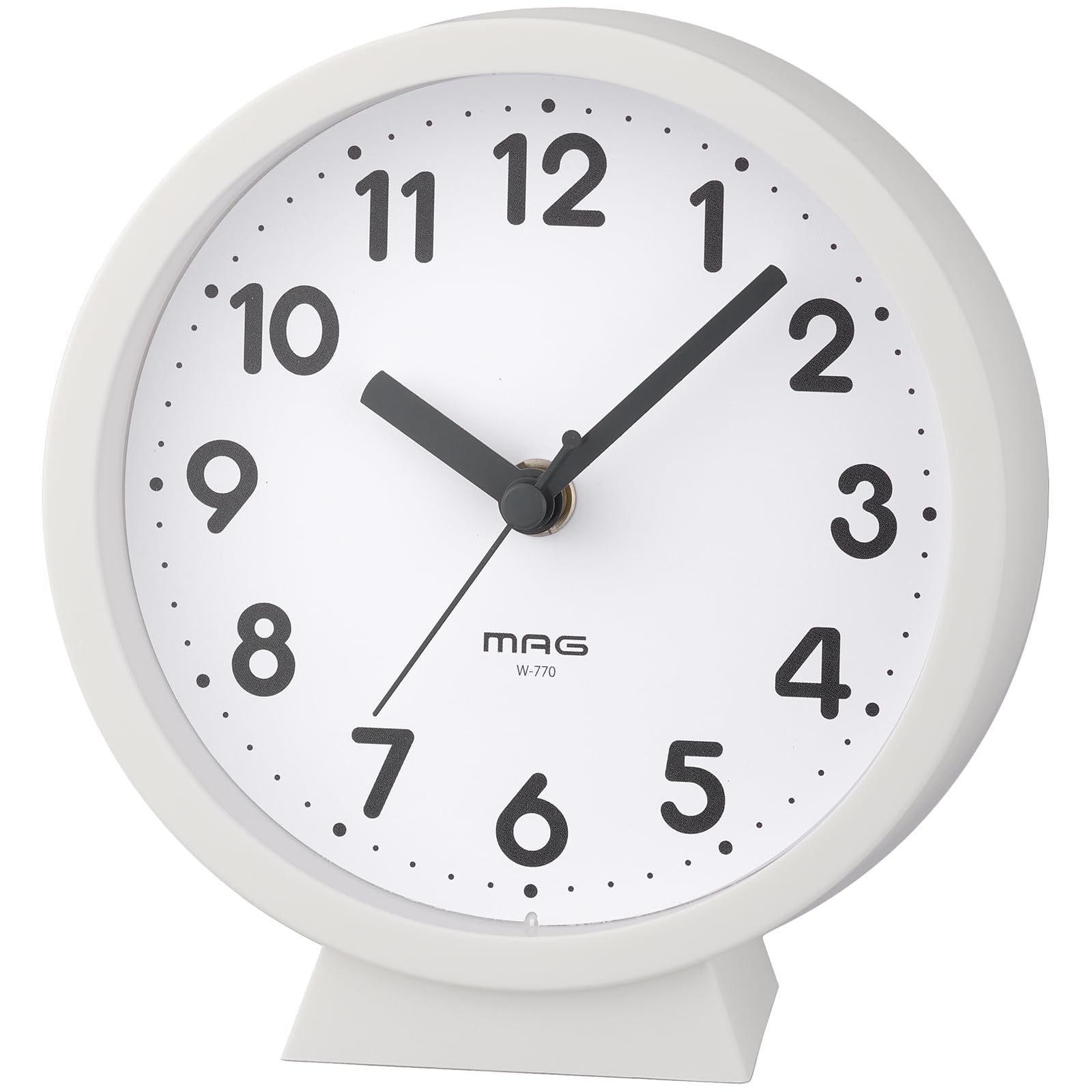 

MAG Small Wall Clock Wall Clock Stand Analog Cute Stylish Interior Woody Woodgrain Silent Continuous Second Hand Diameter White Compote Noah Precision