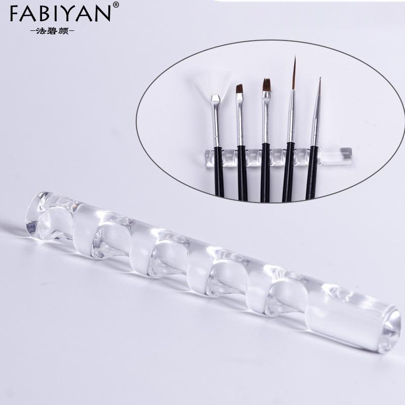 New Nail Art 5 Grids Acrylic Clear Rack Shelf Painting Brush Pen Rest Holder
