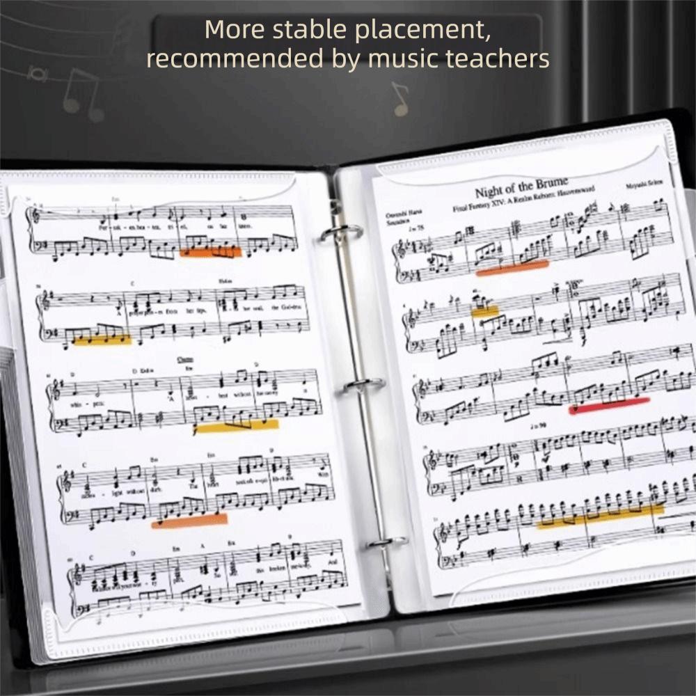 Spiral Sheet Music Folder Loose-leaf Storage Piano Score Storage Holder Document Organizer  Guitar