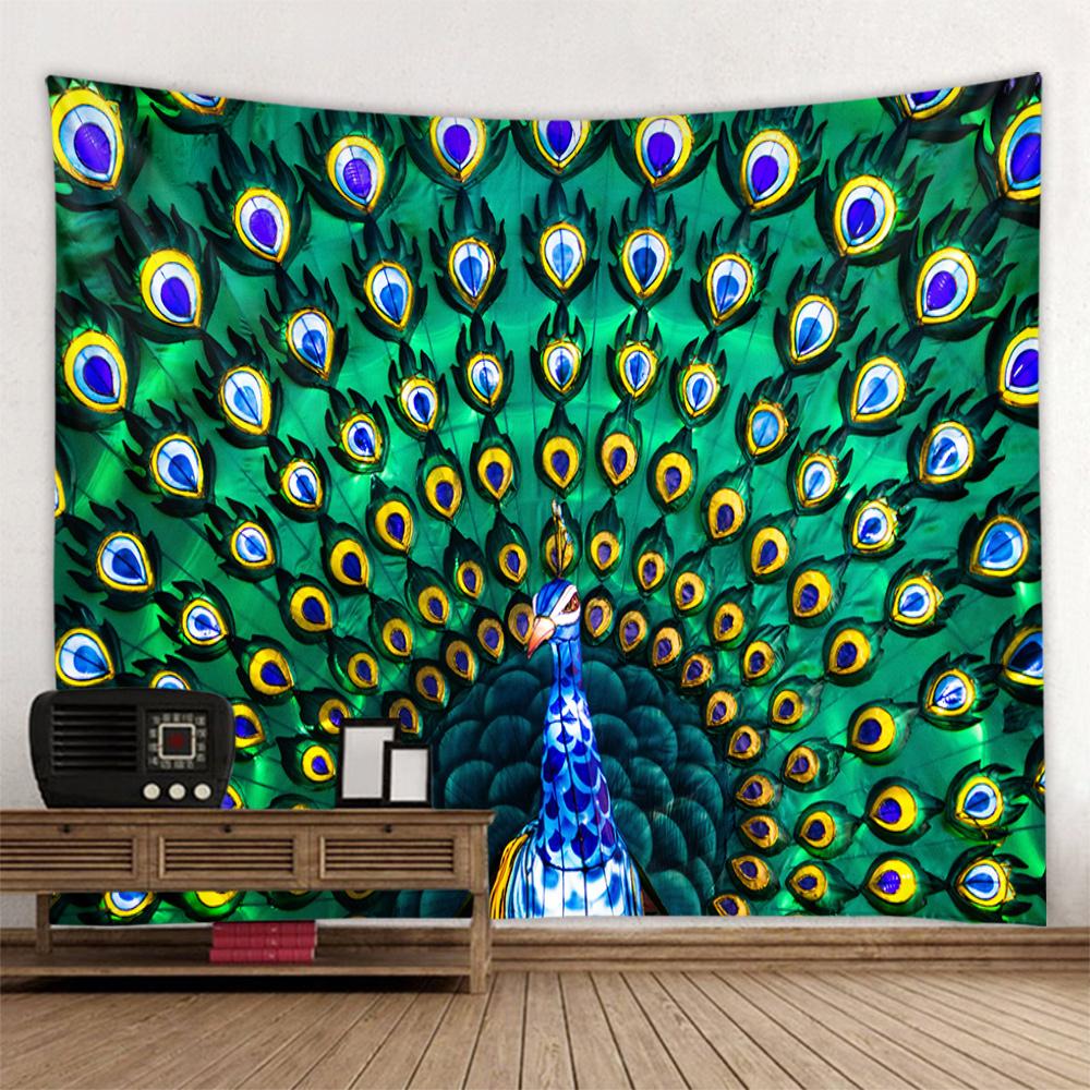 Tapestry Wall Hanging, Peacocks, Flowers, Forests, Bohemia, Aesthetics, Room Decoration, Wall Decoration, Blankets, Bed Sheets
