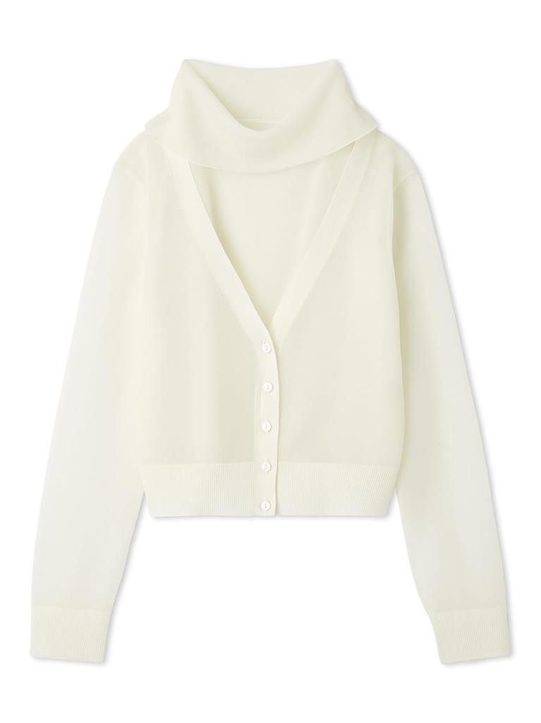 Sheer Knit Ensemble SWNT252040 IVR [Snidel] Women's