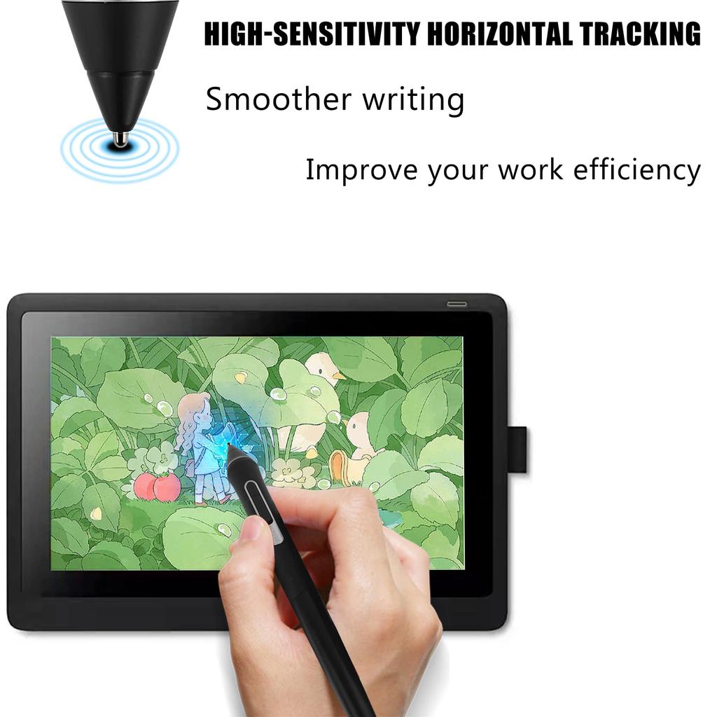 Two Titanium Alloy Fine-point Nibs for Wacom Pro Pen 2, Wear-resistant, Stainless Steel Replacement Nibs for Wacom Cintiq 16 DTK1660, Intuos Pro