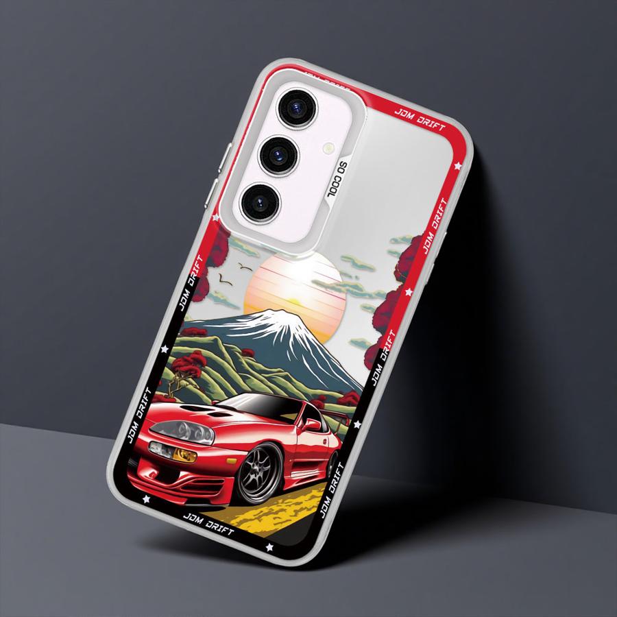 Japanese JDM Drift Car Soft Shell Phone Case for Samsung Galaxy A51 A56 A71 A54 A52 A73 A35 A53 A55 A72 A26 A36