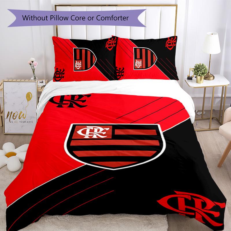 Flamengo 3-teiliges Bettwäsche-Set Bettbezug Verschluss Enthält 1 Bettbezug & 2 Kissenbezüge für Alle Jahreszeiten Schlafzimmer Zuhause Wohnheim Dekor