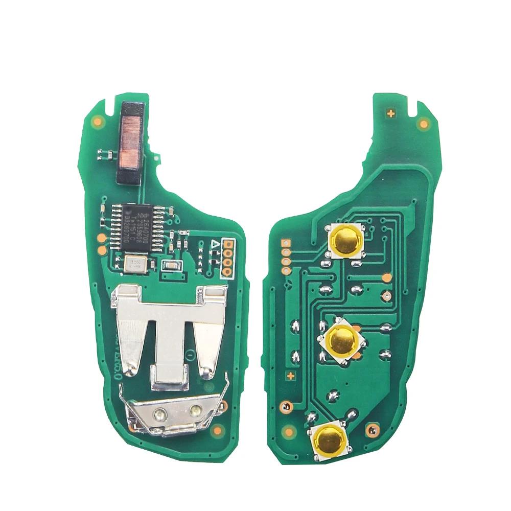 ID46 PCF7941 Chip Car Remote Key 3 Buttons Fob For Peugeot 208 2008 301 308 5008 508 Citroen C-Elysee C4-Cactus 433/434MHz