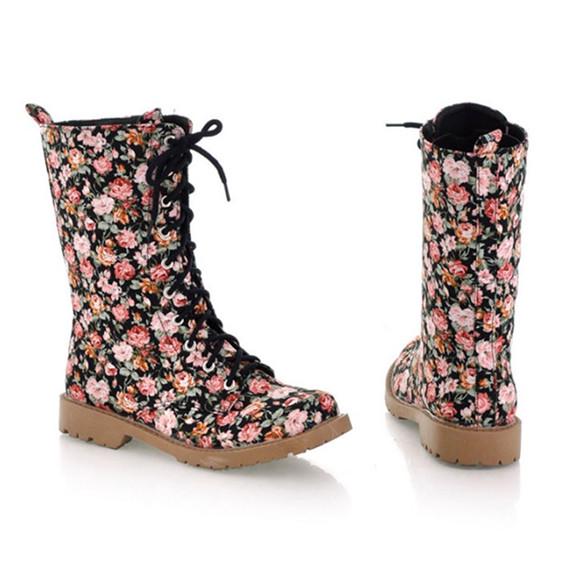 Mode Schnürsenkel Damen Stiefel College Stil Herbst Winter Halbstiefel  Blume Leinwand Schneestiefel Wohnungen günstig kaufen — Preis, kostenlose  Lieferung, echte Bewertungen mit Fotos — Joom
