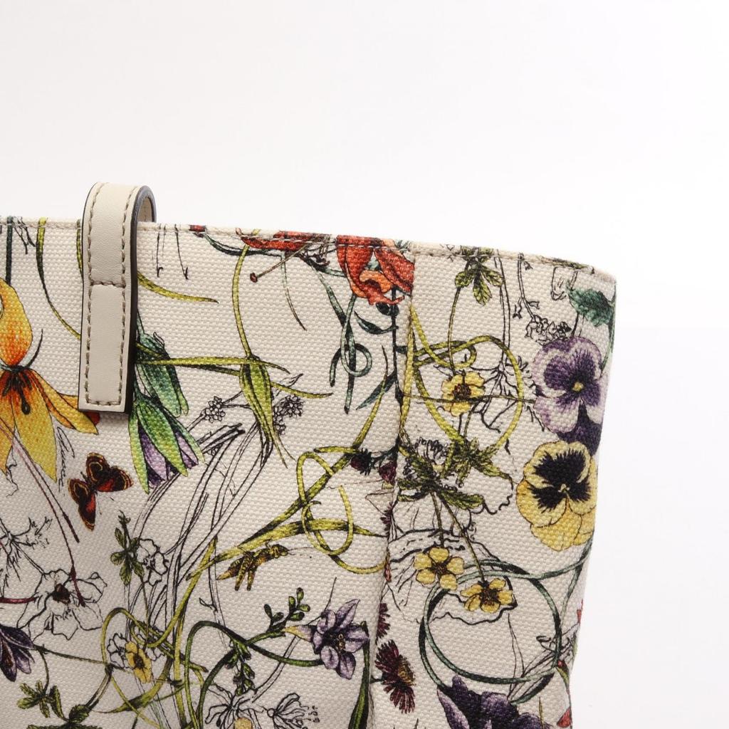 Used GUCCI Flora Infinity Tote Bag 282439 leather campus White Multicolor Used Women