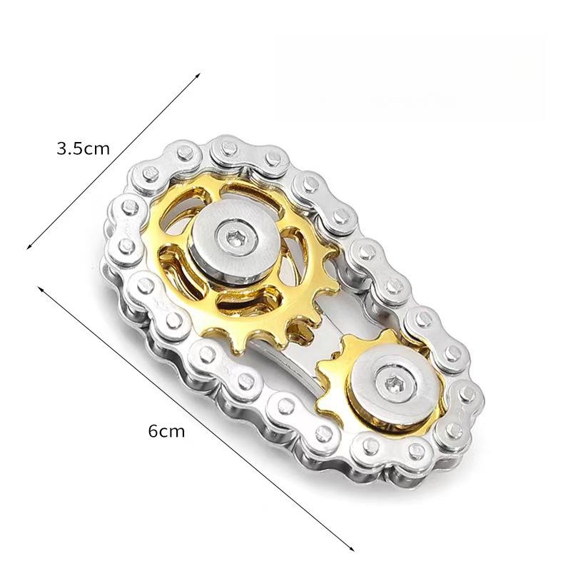 Gear Chain Fidget Roller Fidget Spinner Edc Metal Alloy Relieve Stress Relief Toy Hand Rotating Antistresse Decompression Adults