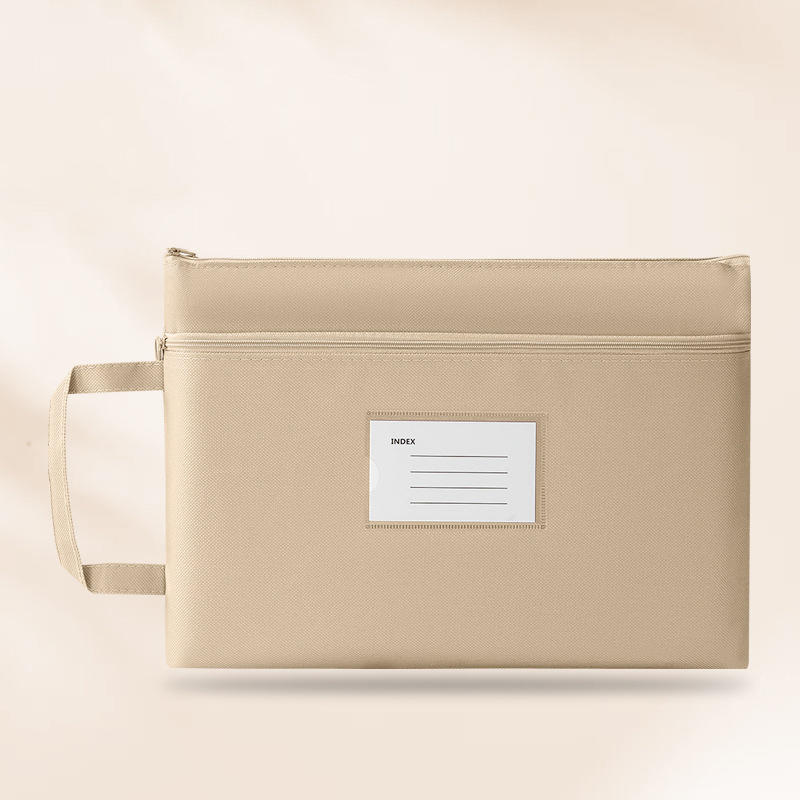 Portable Waterproof File Organizer Double Layers Large Capacity Document Bag For Office School Supplies Travel Storage Oxford Cloth Holder
