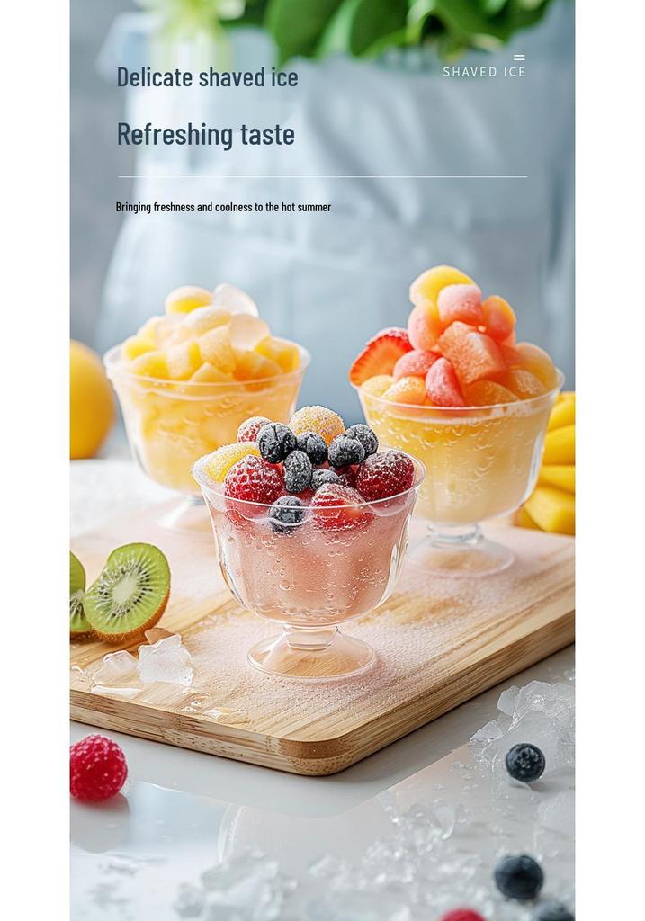 Y Shaved Ice Machine: Manual Hand-Crank Ice Crusher for Fluffy Smoothies and Shaved Ice