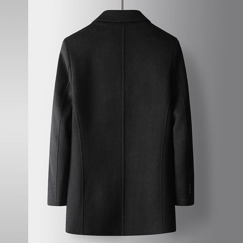 Осенне-зимний двусторонний плащ ручной работы из гусиного пуха с подкладкой из шерсти — фото 3