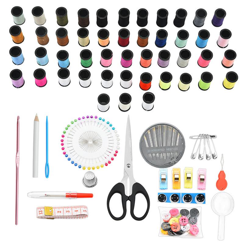 

Набор для шитья для взрослых, 170 предметов, портативный мини-набор для шитья своими руками с сумкой для хранения, домашний набор для экстренного шитья