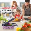 16 in 1 Vegetable Chopper with Container, Food Processor, Dicer, Slicer, Multifunctional Kitchen Gadget, Gray, Plastic/Stainless Steel