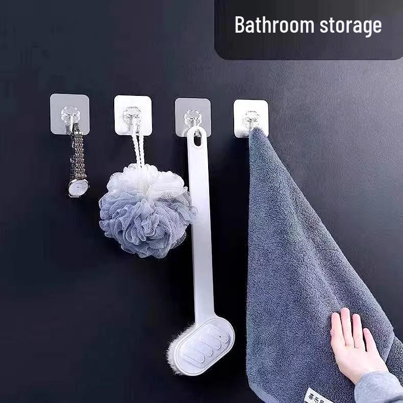 Punch-Free Traceless Strong Adhesive Wall Hooks for Bathroom & Kitchen 