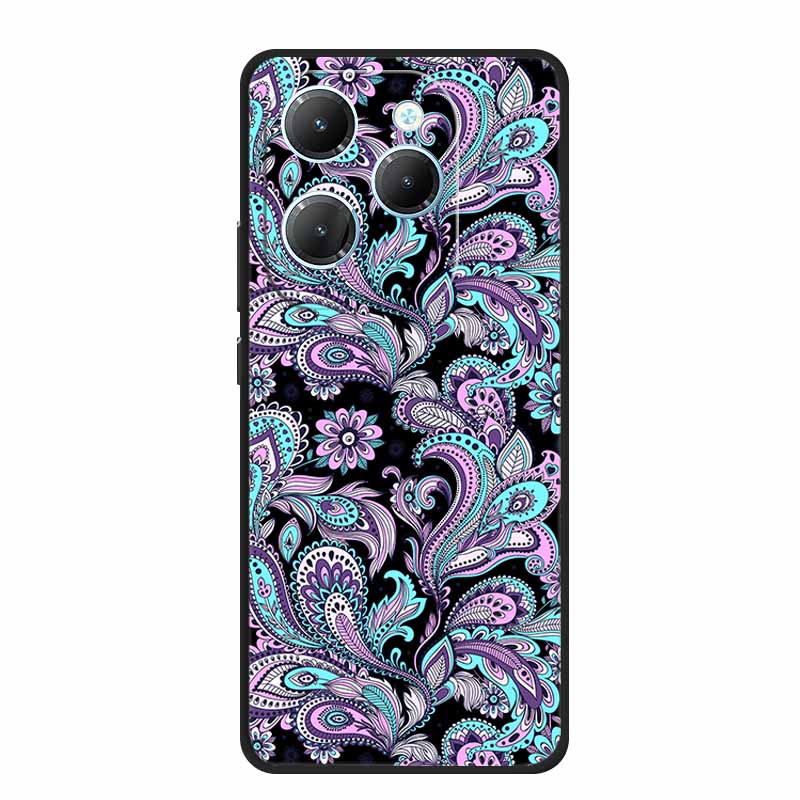 For Infinix Hot 40 Pro Case Hot40 Pro Black Silicone Soft Phone Case For Infinix Hot 40 Pro Back Cover Case 6.78" Cute Cartoon