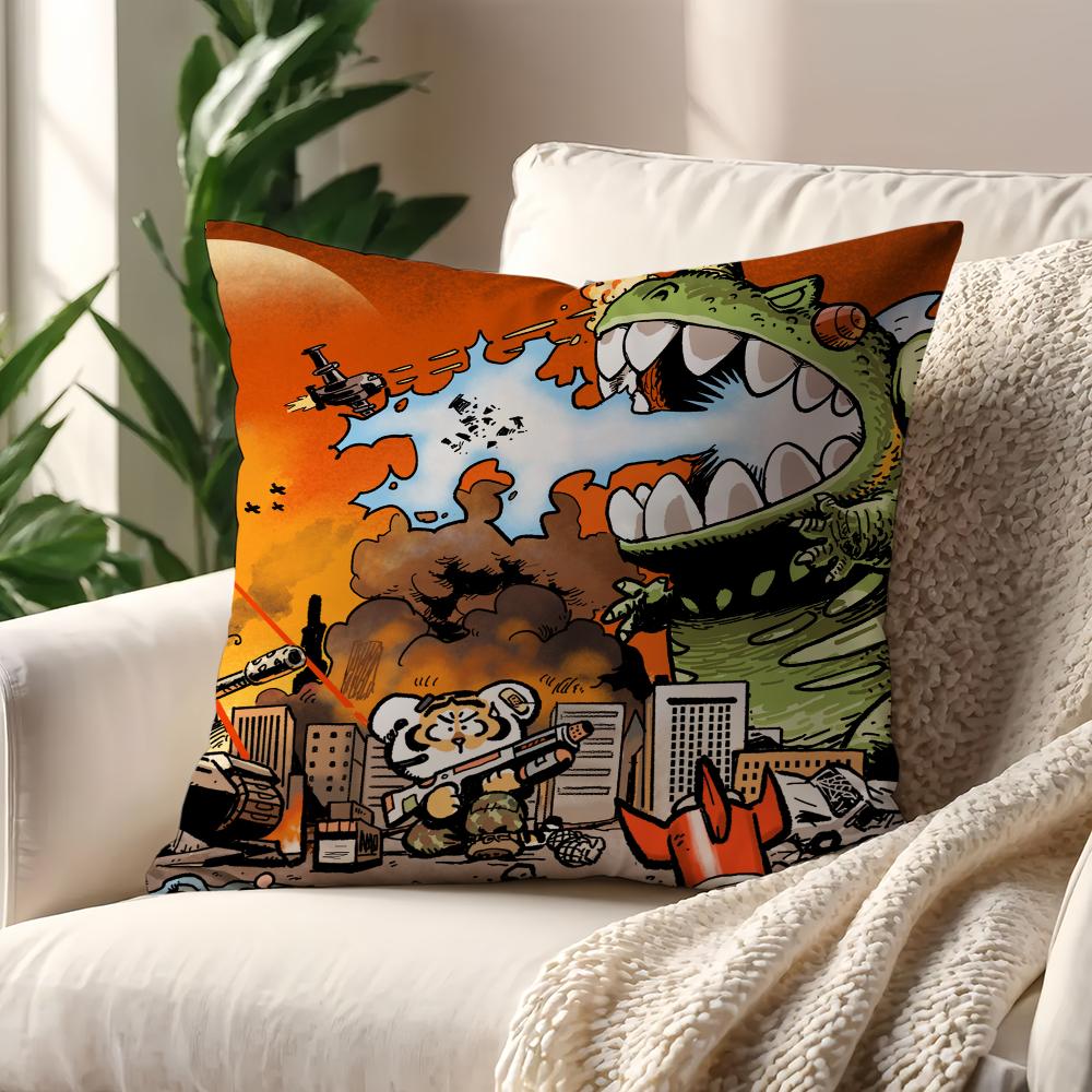 

Cartoon Tiger Cute kawaii cushion cover Pillow Cover Decoration Room Home Sofa living Office Car Nordic Simplicity 12x12Inch