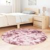VidaXL Tapis Shaggy à poils longs rose poudré 120x120 cm polyester, tapis, tapis de chambre, tapis moderne, tapis de salon, 4102905