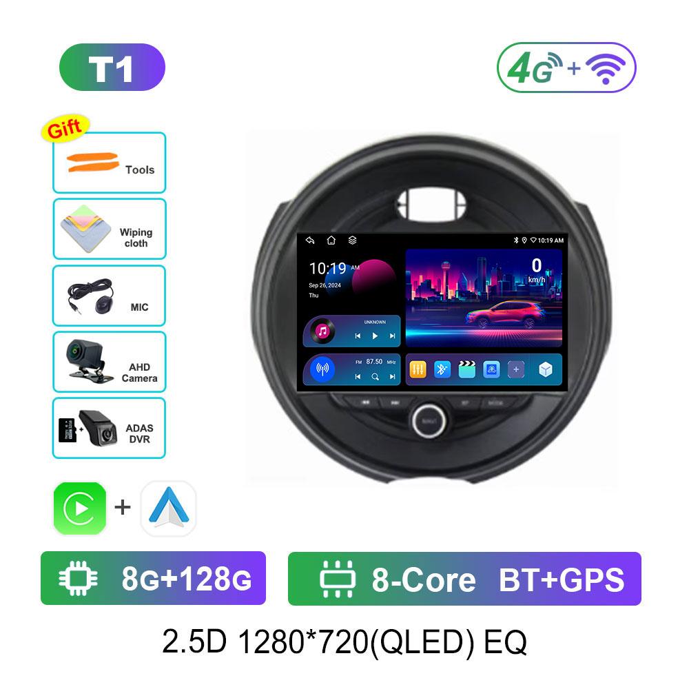 For BMW MINI Cooper F54 F55 F56 F60 2015 - 2019 Car Android 14 System DSP Stereo 4G Navigation GPS WiFi IPS Touch Screen BT