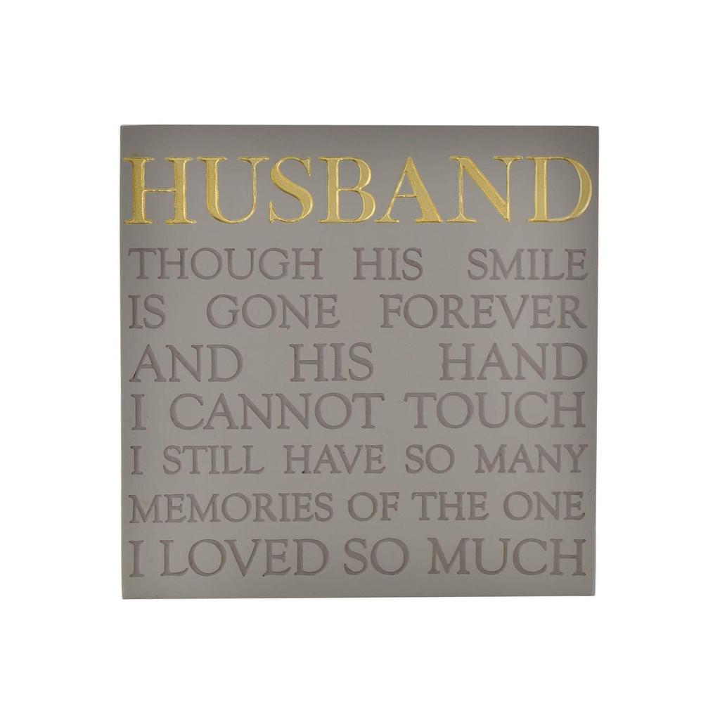 Thoughts of You Memorial Square Plaque - Husband